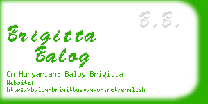 brigitta balog business card